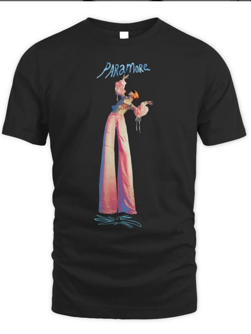 Paramore Stilts Tour Shirt Black Graphic Band T-Shirt